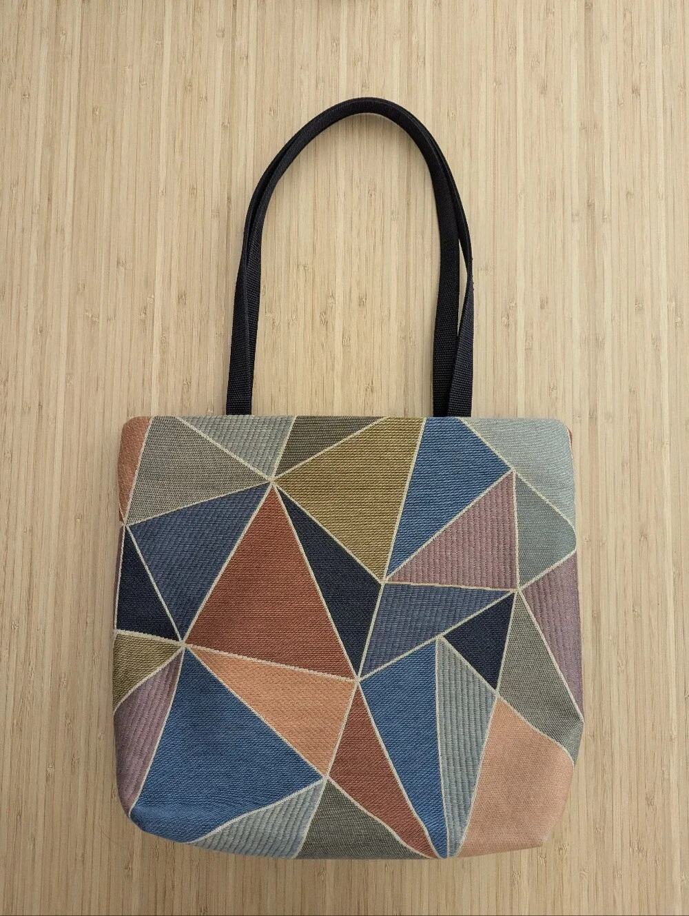 Museum style - Geometric Multicolor Tote Bag or laptop bag